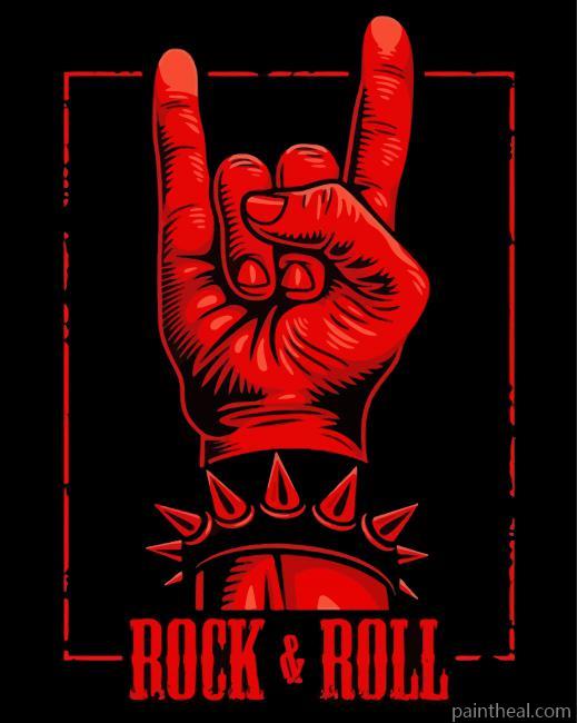 Rock And Roll Sign Painting By Numbers Kits