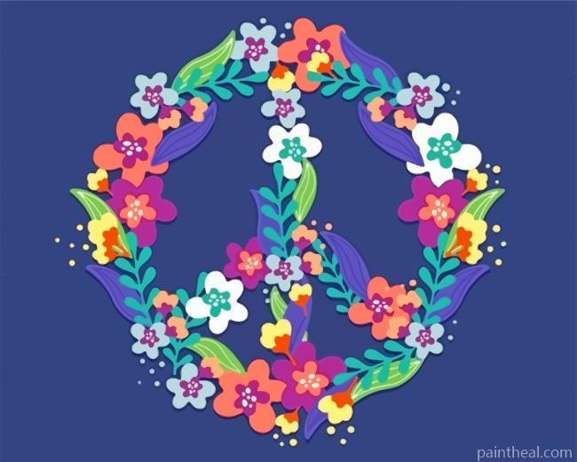 Floral Peace Painting By Numbers Kits
