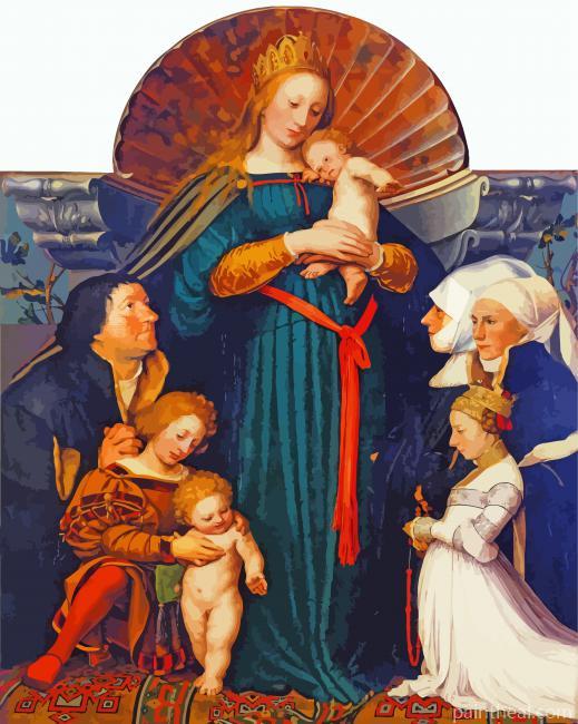 Darmstadt Madonna By Holbein Painting By Numbers Kits