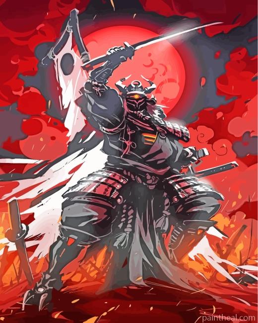 Chinese Samurai Painting By Numbers Kits