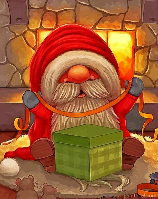 Happy Christmas Gnome Painting By Numbers Kits