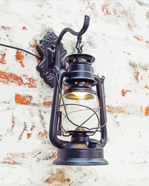 Retro Lamp Lantern Painting By Numbers Kits