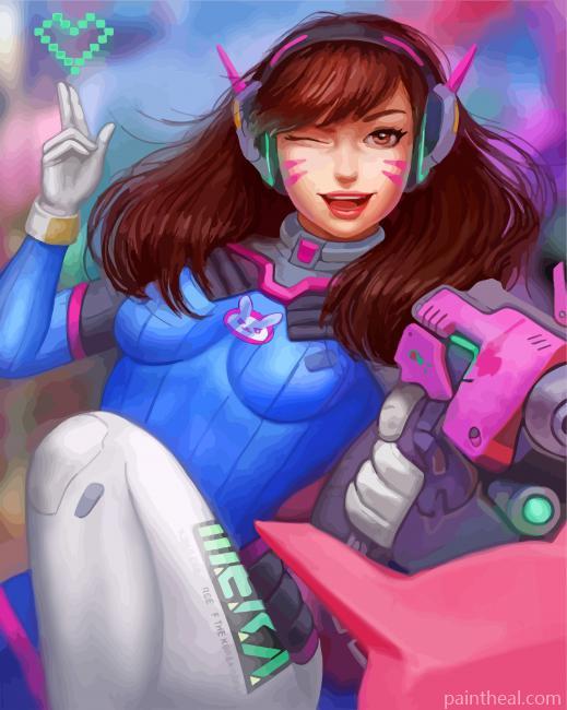 Cute D Va Painting By Numbers Kits