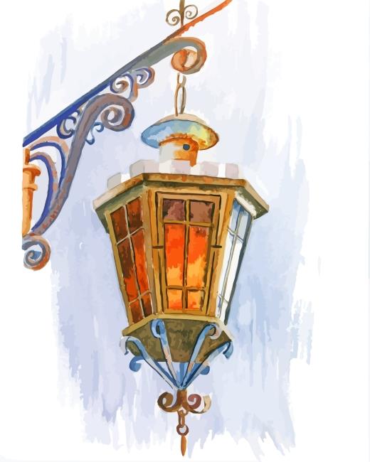 Street Lantern Art Painting By Numbers Kits