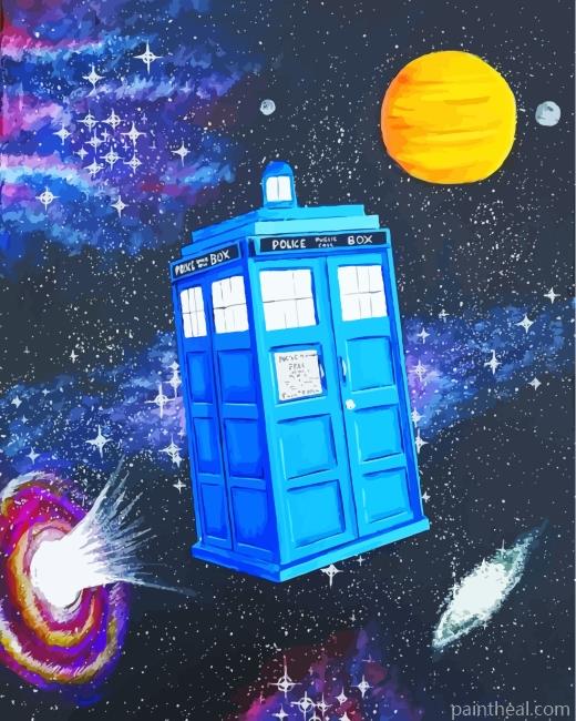 Galaxy Tardis Art Painting By Numbers Kits