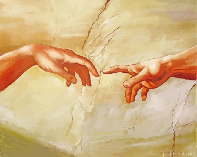 Michelangelo Hands Painting By Numbers Kits