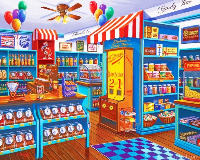 Candy Store Painting By Numbers Kits