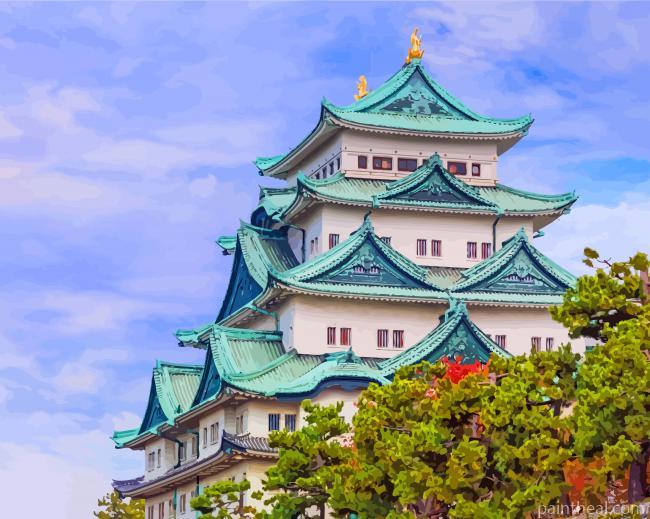 Nagoya Castle Japan Painting By Numbers Kits