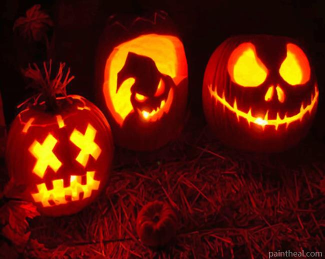Creepy Halloween Pumpkins Painting By Numbers Kits