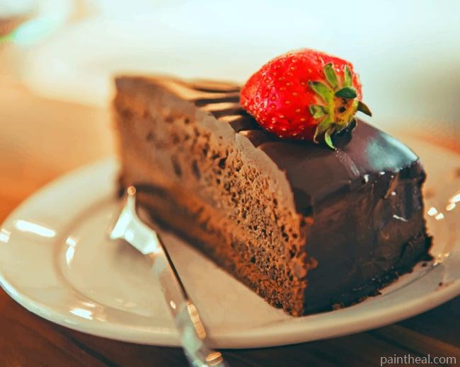 Chocolate Cake Dessert Painting By Numbers Kits