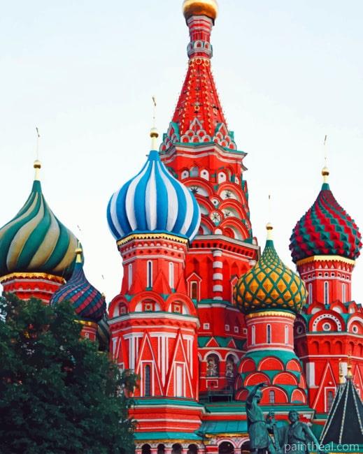 Saint Basil's Cathedral In Russia Painting By Numbers Kits