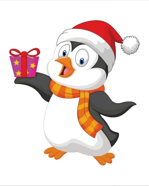 Penguin Christmas Painting By Numbers Kits