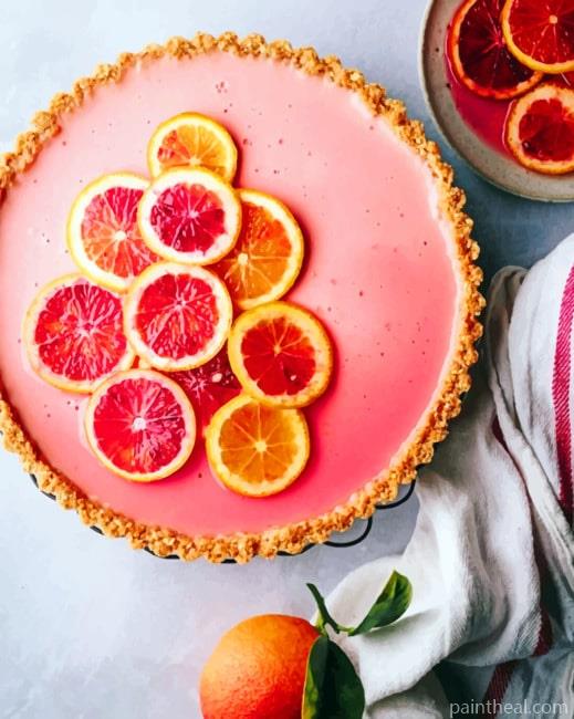 Tart With Blood Orange Painting By Numbers Kits