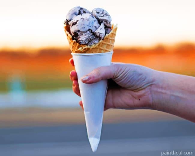 Ice Cream In Hand Painting By Numbers Kits
