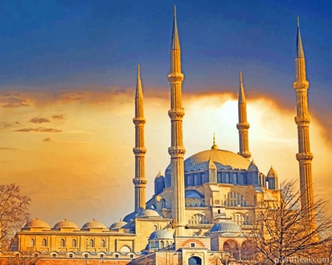 Selimiye Mosque Turkey Painting By Numbers Kits