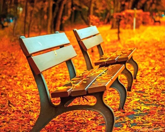 Autumn Benches Painting By Numbers Kits