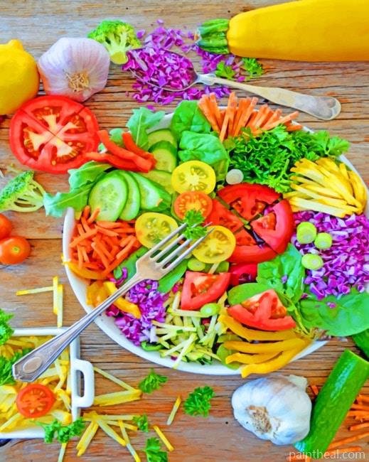 Sliced Vegetables Painting By Numbers Kits