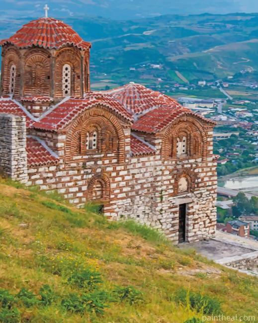 Old Building In berat City Albania Painting By Numbers Kits