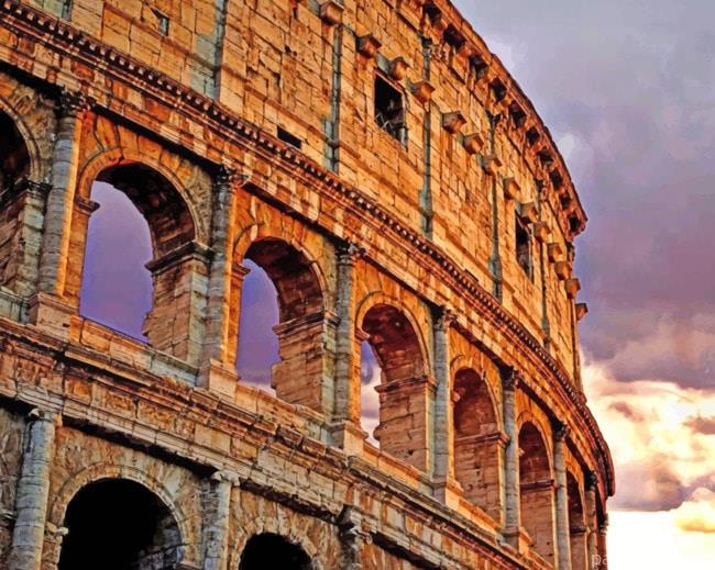 Colosseum Landmark In Rome Painting By Numbers Kits