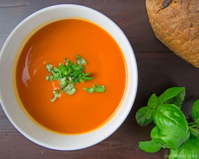 Tomato Soup And Herbs Painting By Numbers Kits