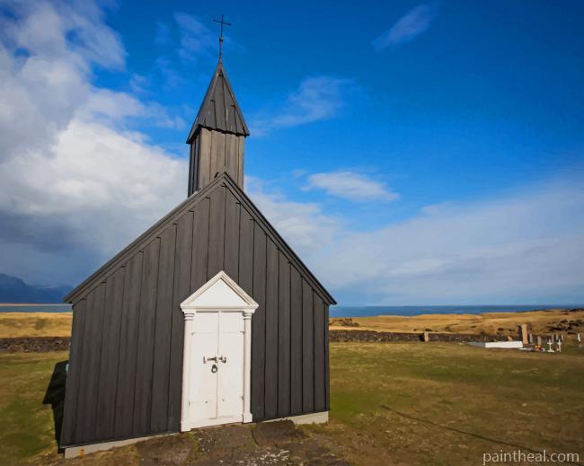 Budakirkja Church Painting By Numbers Kits