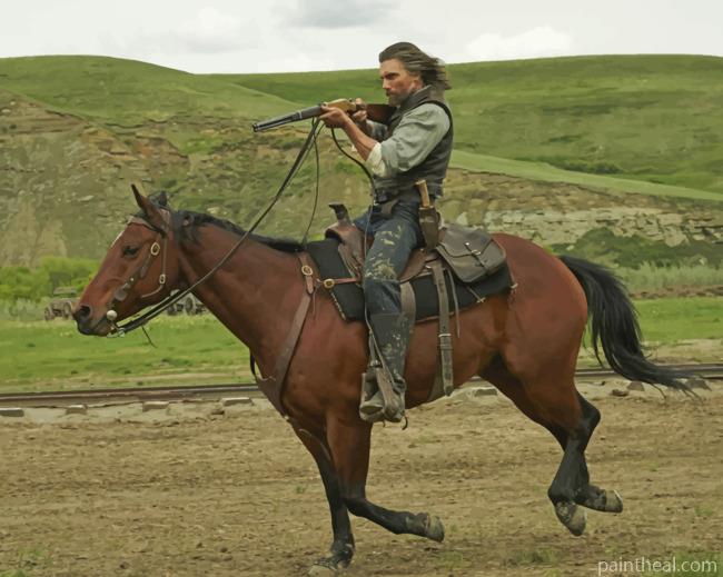 Anson Mount On Horse Painting By Numbers Kits