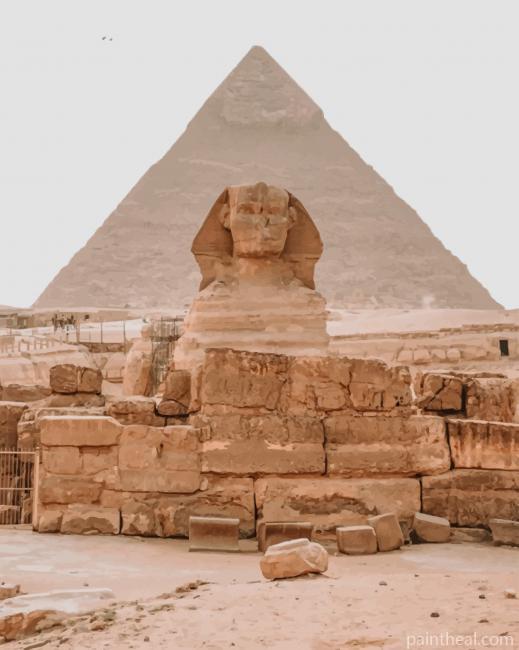 Egypt Pyramids And Pharaohs Statue Painting By Numbers Kits