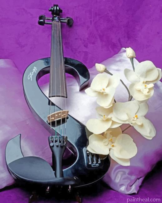 Electric Violin S Shape Painting By Numbers Kits