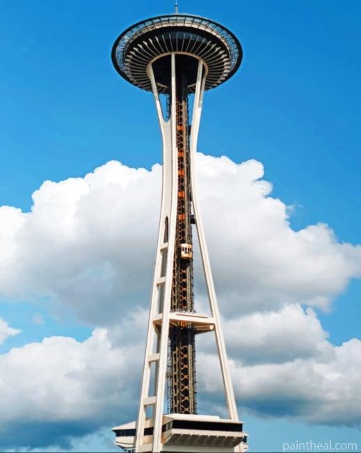 Space Needle In Seattle Painting By Numbers Kits