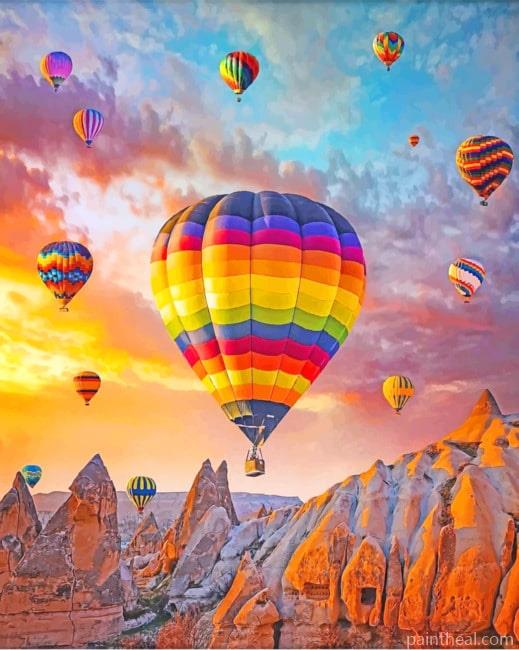 Turkey Hot Air Balloons Painting By Numbers Kits