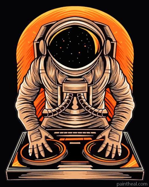 DJ Astronaut Painting By Numbers Kits