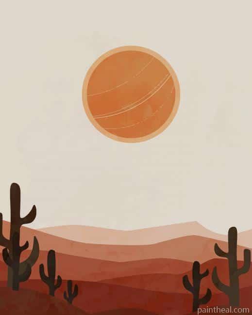 Illustration Desert Painting By Numbers Kits