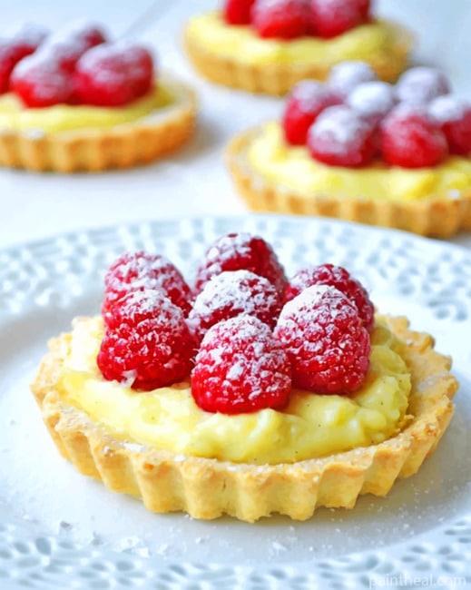 Raspberry Vanilla Cream Tarts Painting By Numbers Kits