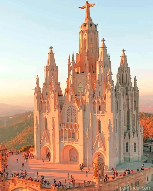 Tibidabo Hill In Spain Painting By Numbers Kits