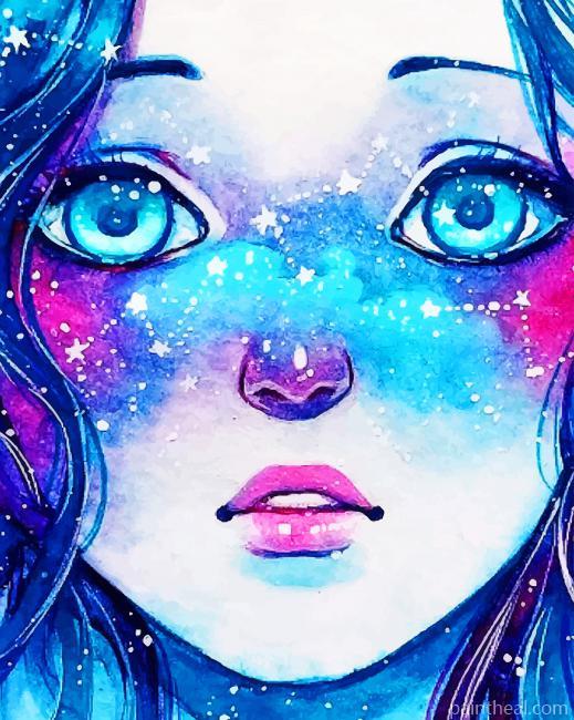 Galaxy Girl Face Painting By Numbers Kits