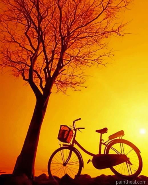 Bike Silhouette Painting By Numbers Kits