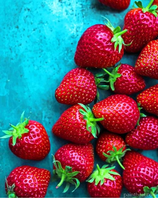 Strawberries Fruit Painting By Numbers Kits