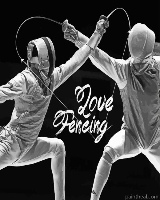 Love Fencing Painting By Numbers Kits