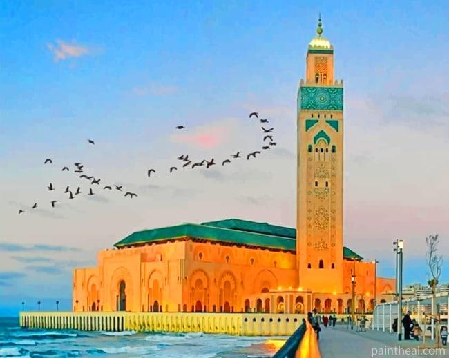 Hassan II Mosque Morocco Painting By Numbers Kits
