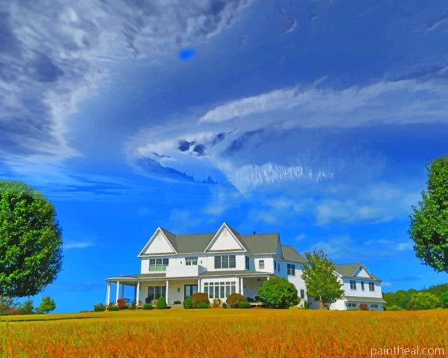 House In Farm Painting By Numbers Kits