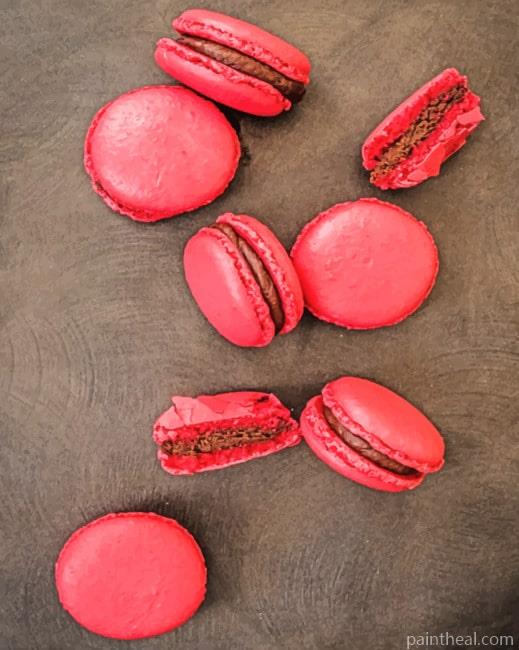Red Macarons Painting By Numbers Kits