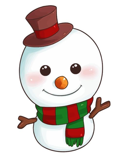 Snowman Cute Christmas Painting By Numbers Kits