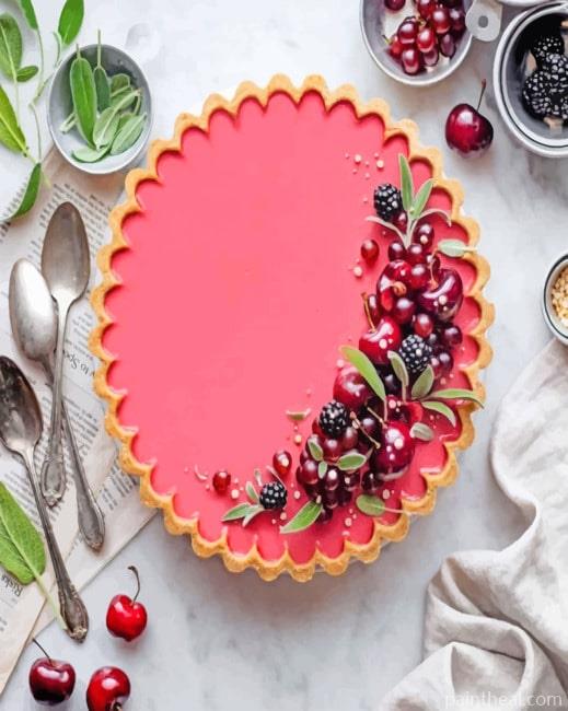 Cherry Tart Dessert Painting By Numbers Kits