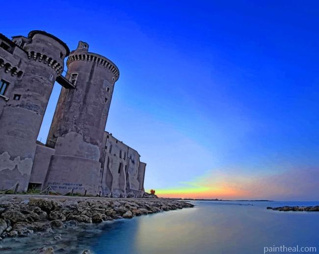 Sea Castle Architecture Painting By Numbers Kits