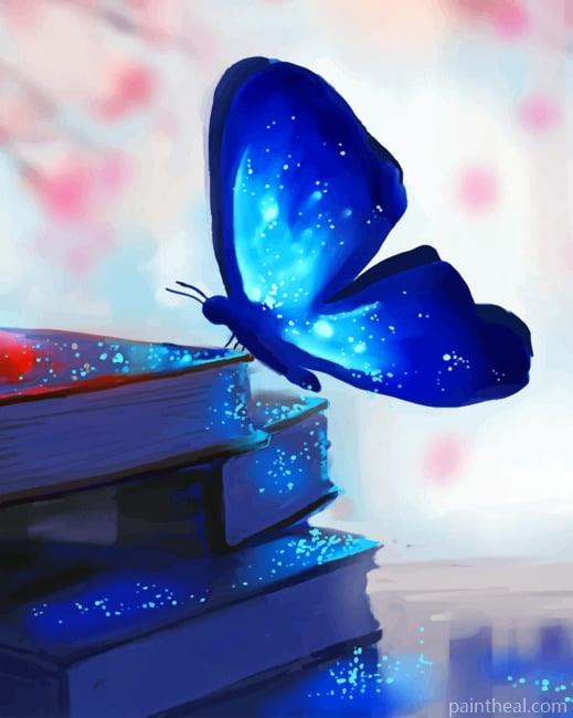 Fantasy Blue Butterfly Painting By Numbers Kits