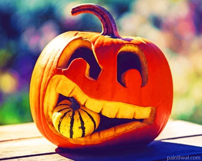 Carved Pumpkin Painting By Numbers Kits