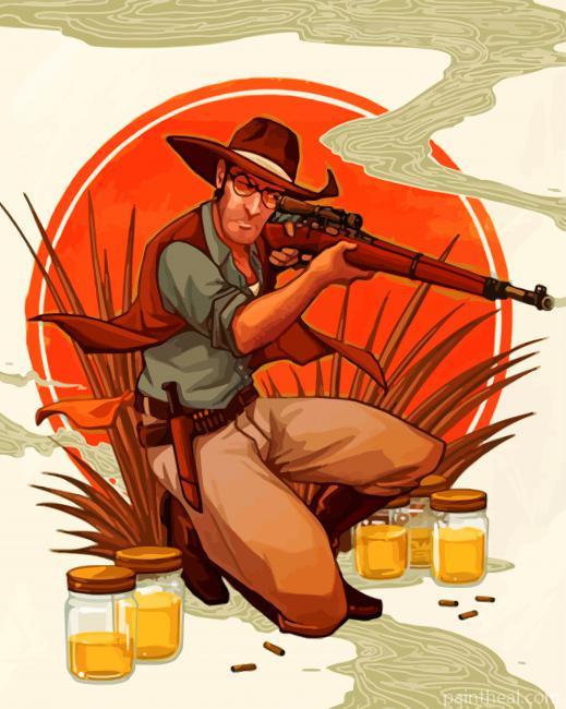 Cowboy Sniper Painting By Numbers Kits