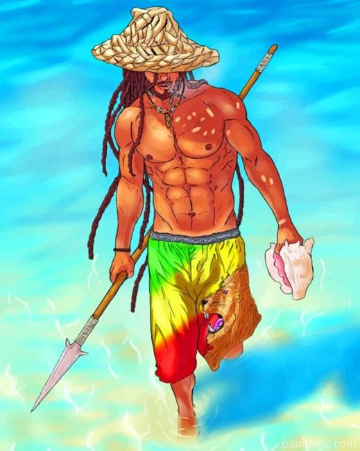 Rasta Fisherman Painting By Numbers Kits
