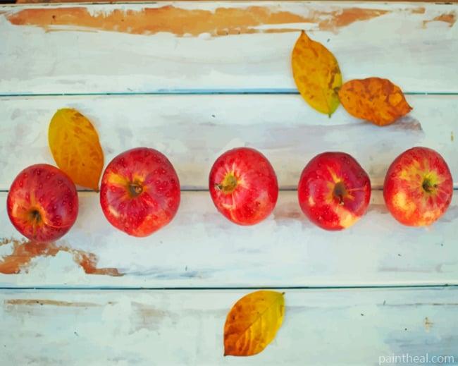 Leaves And Apples Painting By Numbers Kits