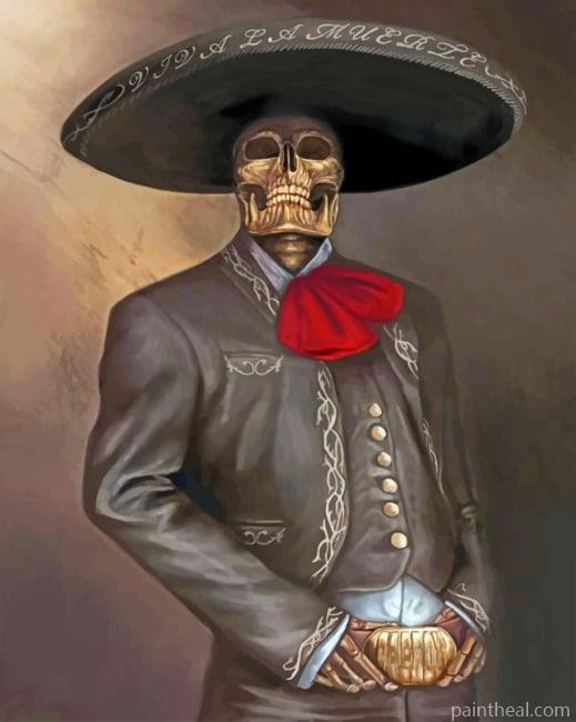 Mexican Skeleton Painting By Numbers Kits